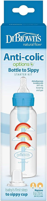 Dr. Brown's® - Dr. Brown's Options+ Narrow Bottle to Sippy Baby Bottle Start Kit 8oz. - Single Bottle