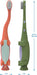 Dr. Brown's® - Dr. Brown's Toddler Toothbrush, Dinosaur, Green and Orange - 2 Pack