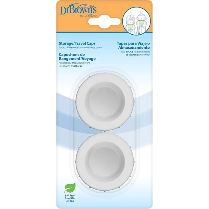 Dr. Brown's® - Dr. Brown's Wide-Neck Baby Bottle Storage Travel Caps - 2ct