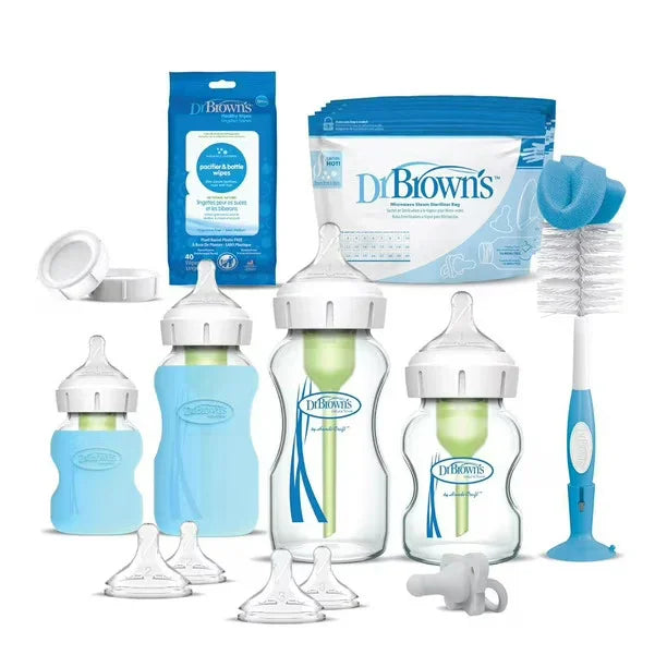 Dr. Brown's® - Dr. Brown's Wide-Neck Glass Bottle Starter Set – Natural Flow Anti-Colic Options+