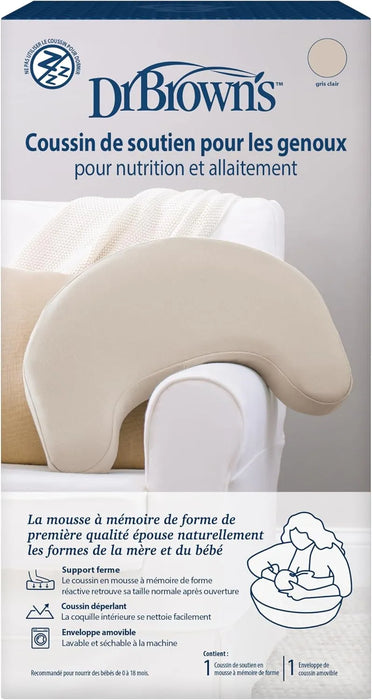 Dr.Brown's® Nursing Pillow with Premium Memory Foam & Washable Cover- Light Grey
