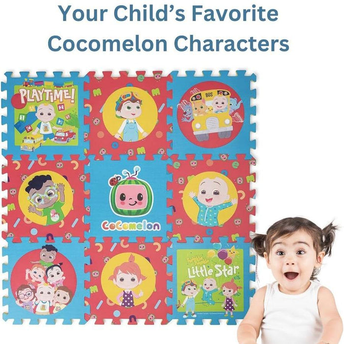 Dream Gro - Dream Gro Cocomelon Baby 9 Piece EVA Foam Tile Play Mat