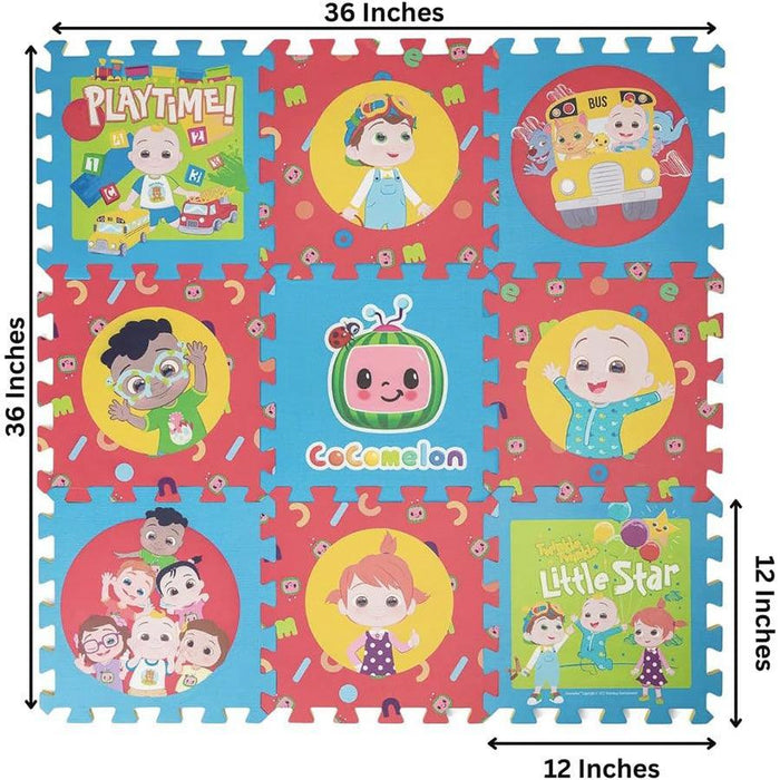Dream Gro - Dream Gro Cocomelon Baby 9 Piece EVA Foam Tile Play Mat