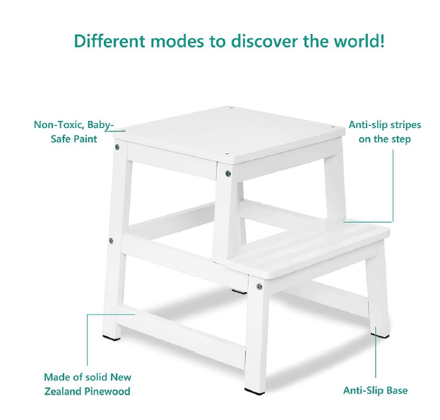 Dream on Me - Dream On Me 2 in 1 Funtastic Tower and Step Stool
