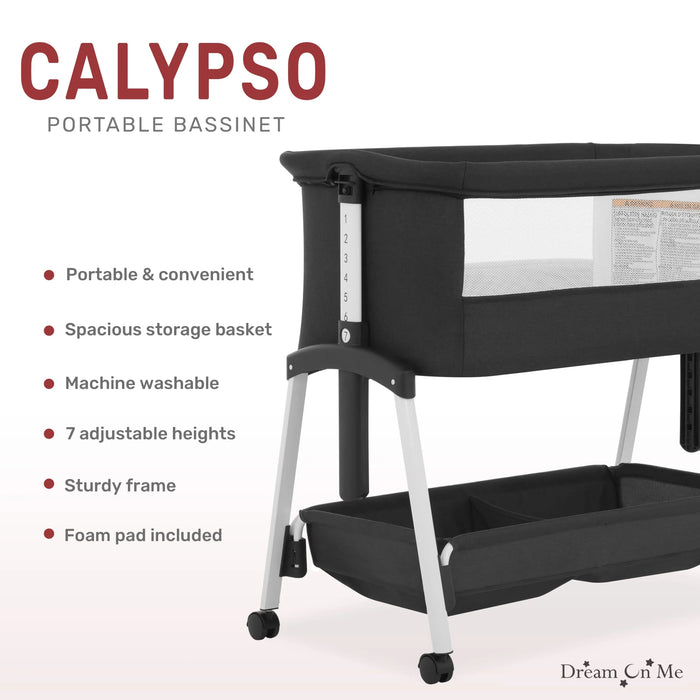 Dream on Me - Dream On Me Calypso Portable Bassinet with Wheels