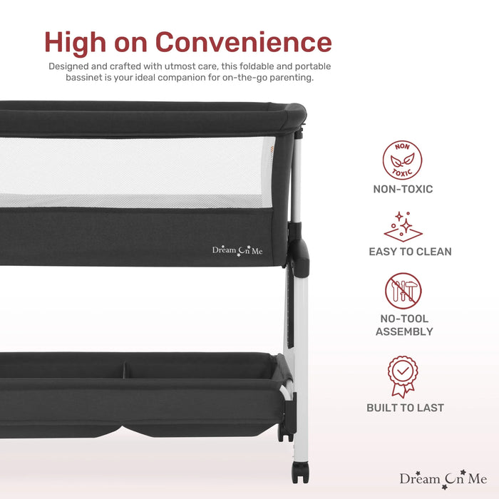 Dream on Me - Dream On Me Calypso Portable Bassinet with Wheels
