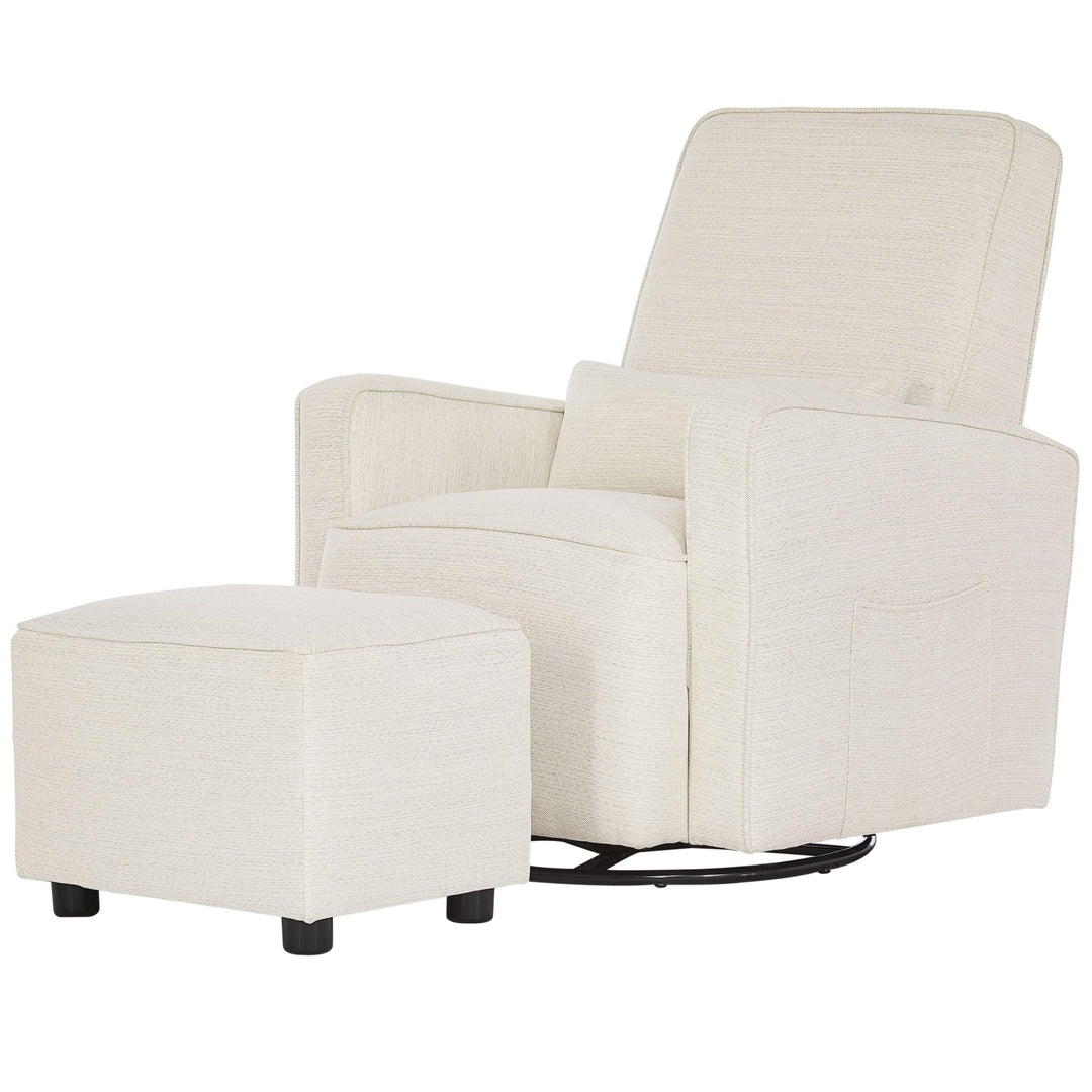 Dream on Me - Dream On Me Everett Swivel Glider with Ottoman - Thunder