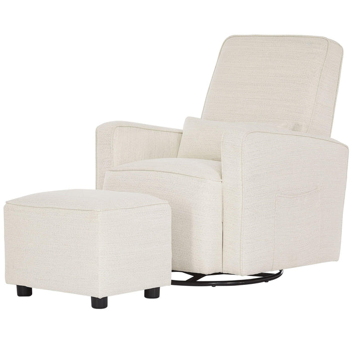 Dream on Me - Dream On Me Everett Swivel Glider with Ottoman - Thunder
