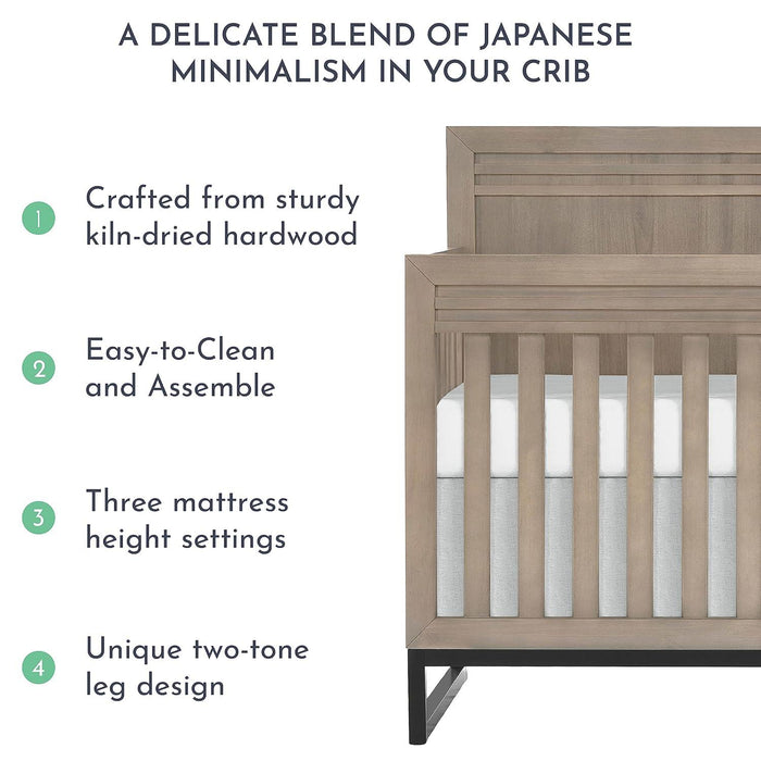 Dream on Me - Dream On Me Evolur Kyoto 5-in-1 Convertible Crib