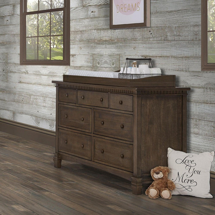 evolur santa fe dresser antique brown Evolur Cheyenne and Santa Fe Double Dresser, Antique Brown : Amazon.sg: Baby Products