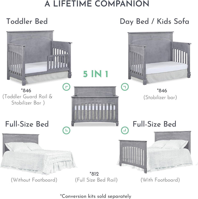 Dream on Me - Dream On Me Evolur Santa Fe 5-in-1 Convertible Crib