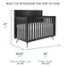 Dream on Me - Dream On Me Evolur Stilnovo Mid Century 4-in-1 Convertible Crib