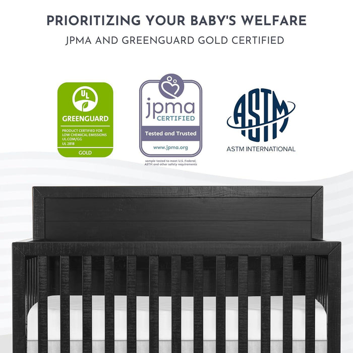 Dream on Me - Dream On Me Evolur Stilnovo Mid Century 4-in-1 Convertible Crib