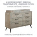 Dream on Me - Dream On Me Evolur Stilnovo Mid Century Nursery Double Dresser