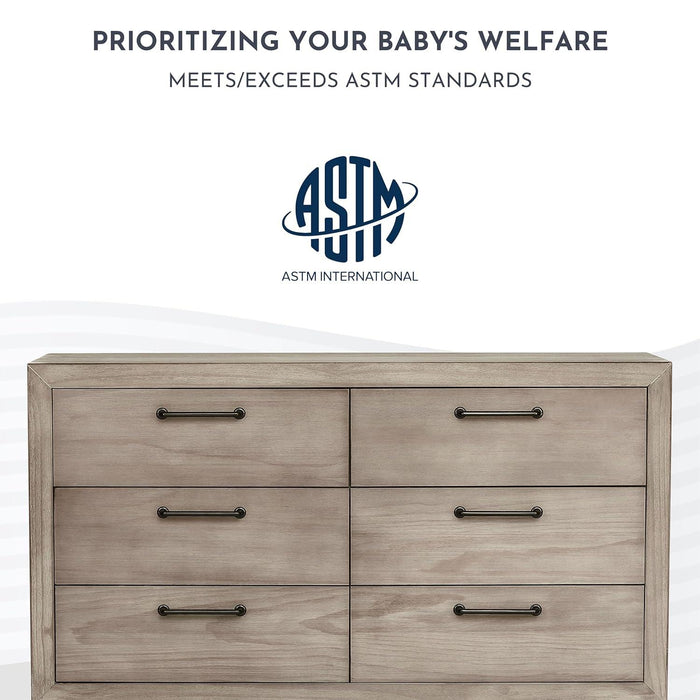 Dream on Me - Dream On Me Evolur Stilnovo Mid Century Nursery Double Dresser