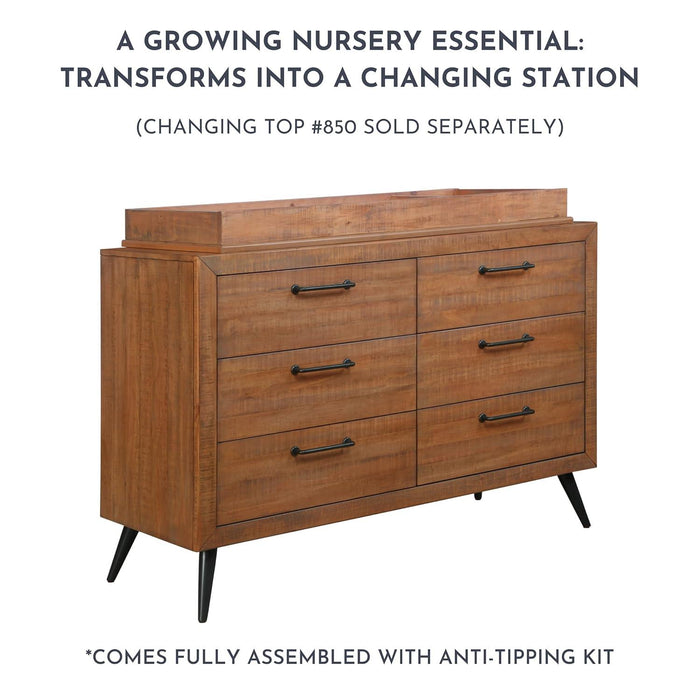 Dream on Me - Dream On Me Evolur Stilnovo Mid Century Nursery Double Dresser