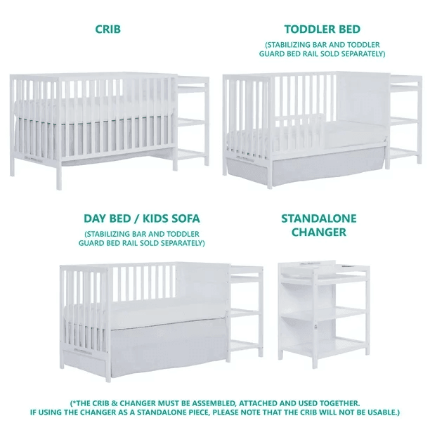 Dream on Me - Dream on Me Hamilton Convertible Crib and Changer 5 in 1