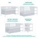 Dream on Me - Dream on Me Hamilton Convertible Crib and Changer 5 in 1