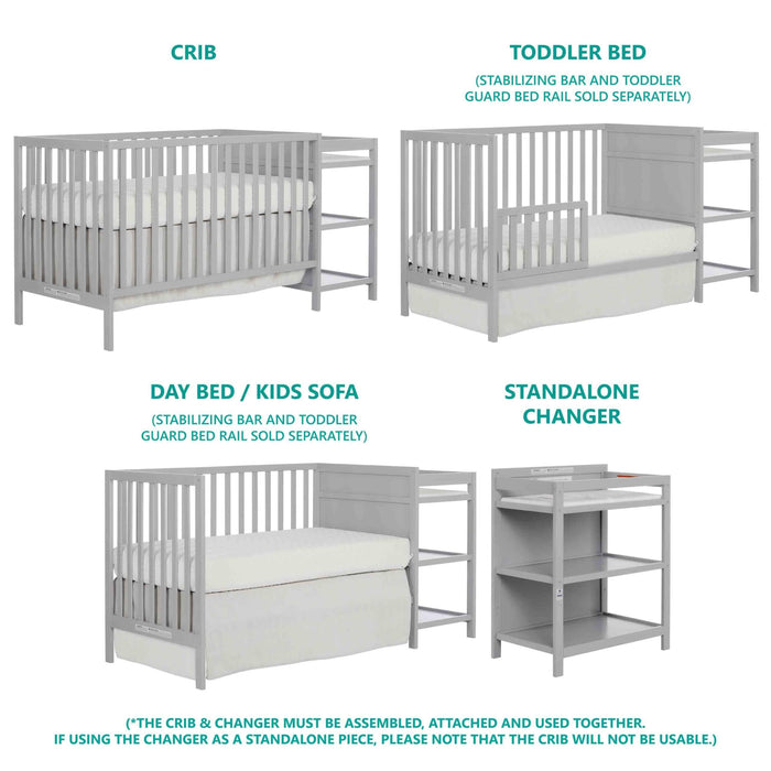 Dream on Me - Dream on Me Hamilton Convertible Crib and Changer 5 in 1