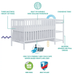 Dream on Me - Dream on Me Hamilton Convertible Crib and Changer 5 in 1