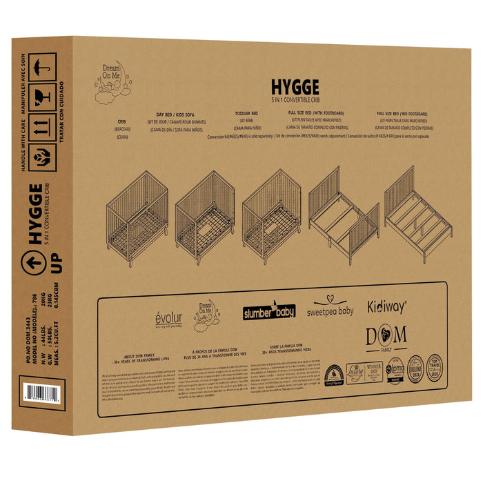 Dream on Me - Dream On Me Hygge 5-in-1 Convertible Crib