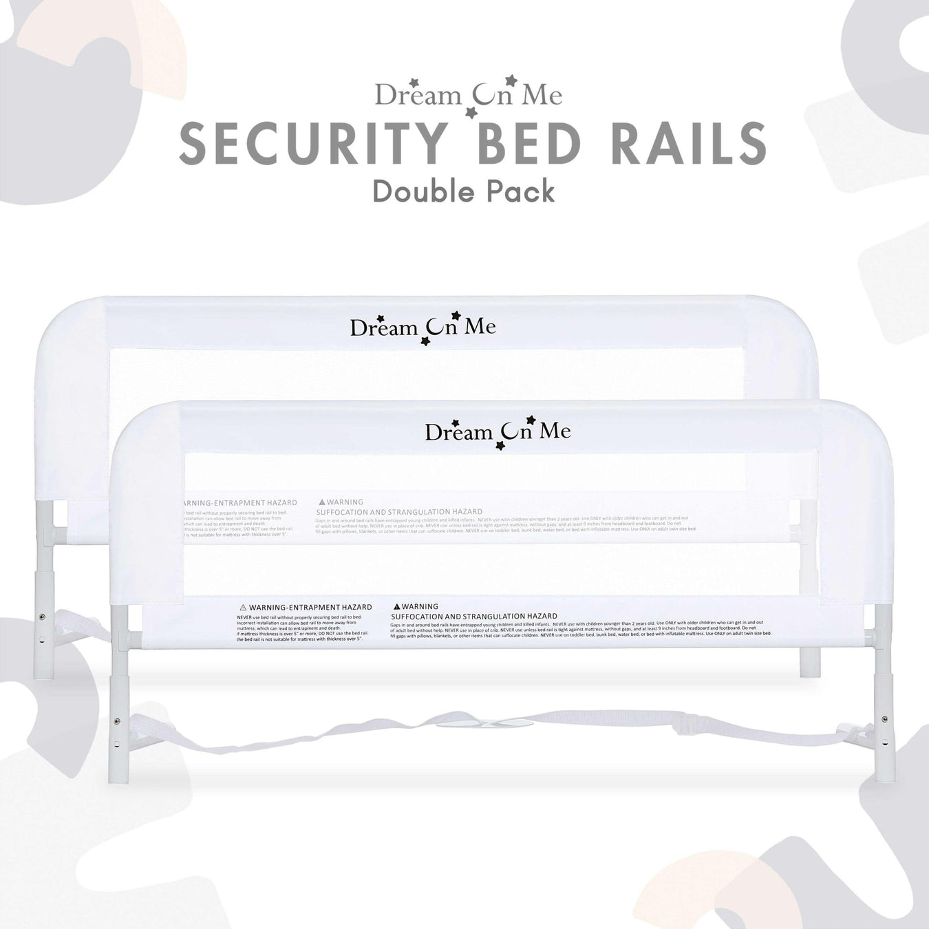 Dream on Me - Dream on Me Mesh Bed Rails Double Pack - White