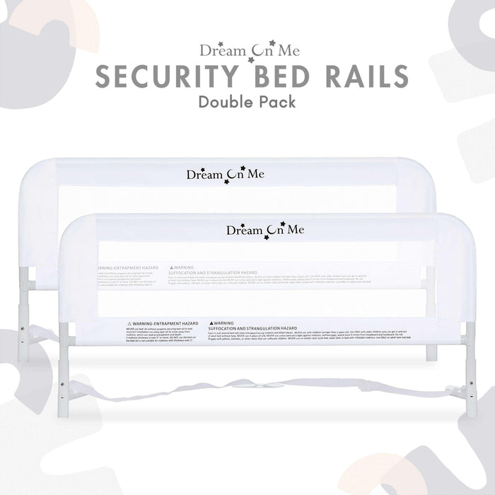 Dream on Me - Dream on Me Mesh Bed Rails Double Pack - White