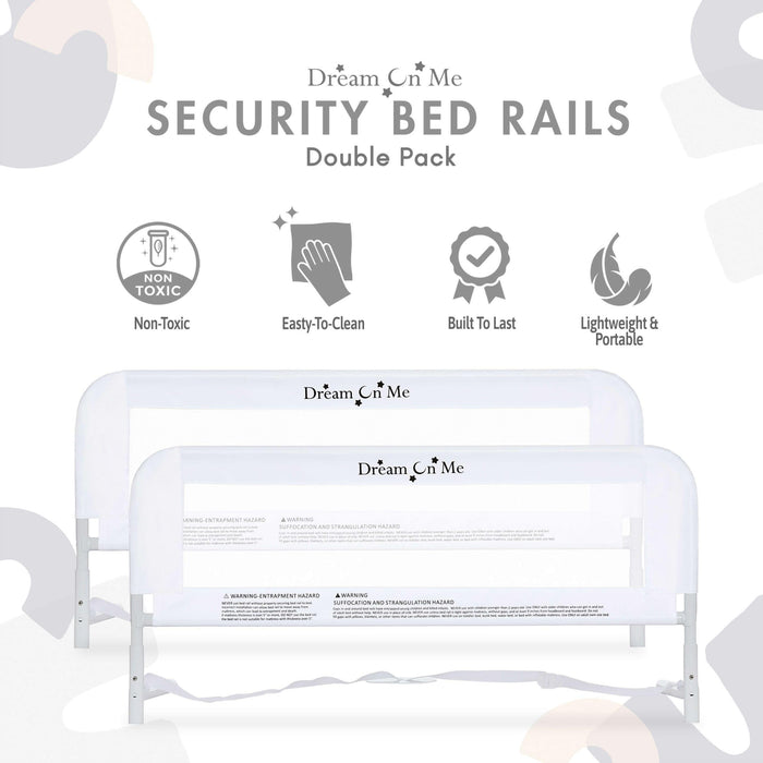 Dream on Me - Dream on Me Mesh Security for Twin Size Bed (3D Linen Fabric)