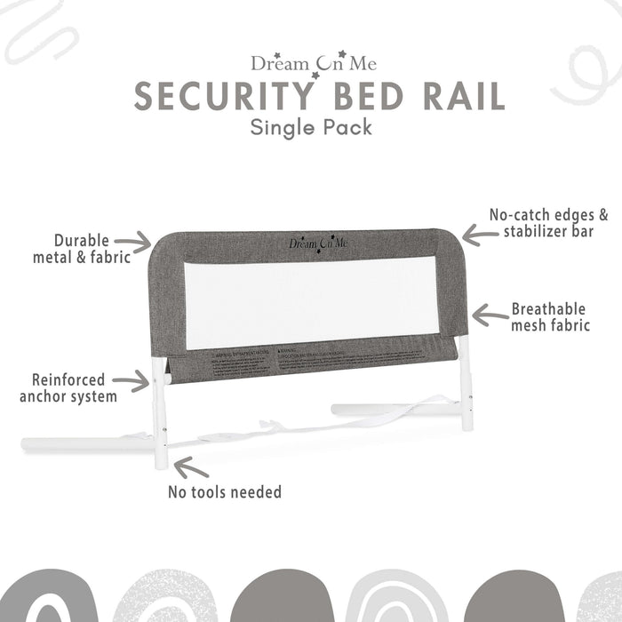 Dream on Me - Dream on Me Mesh Security for Twin Size Bed (3D Linen Fabric)