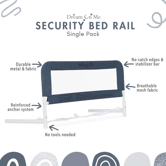 Dream on Me - Dream on Me Mesh Security for Twin Size Bed (3D Linen Fabric)