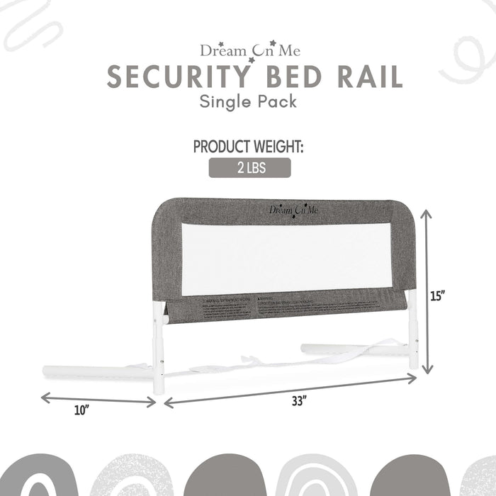 Dream on Me - Dream on Me Mesh Security for Twin Size Bed (3D Linen Fabric)