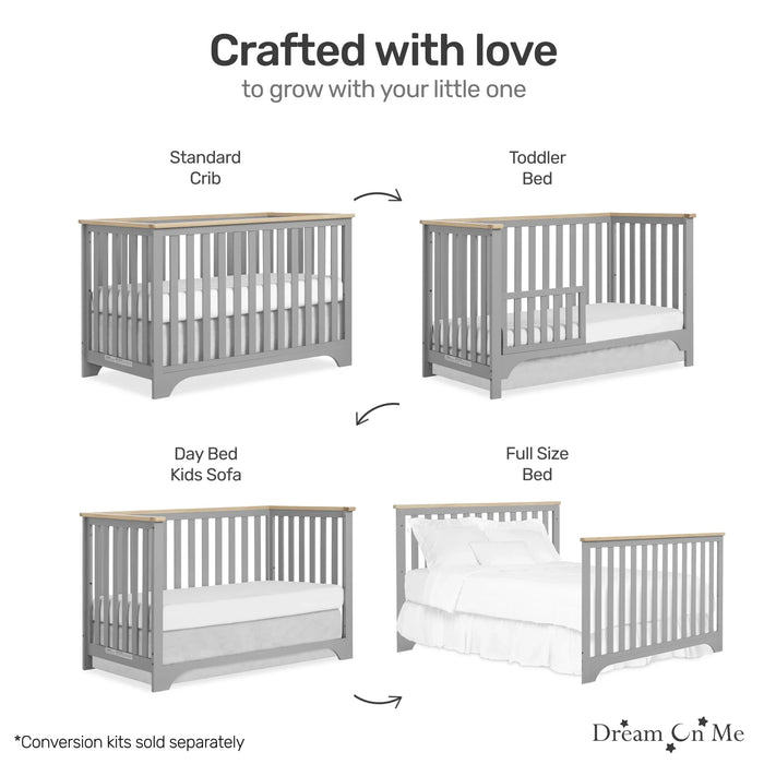 Dream on Me - Dream On Me Orion 5-in-1 Convertible Crib with Changer