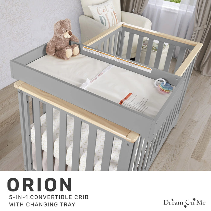 Dream on Me - Dream On Me Orion 5-in-1 Convertible Crib with Changer