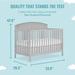 Dream on Me - Dream On Me Storybrooke 5-in-1 Convertible Crib