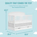Dream on Me - Dream On Me Storybrooke 5-in-1 Convertible Crib with Drawer