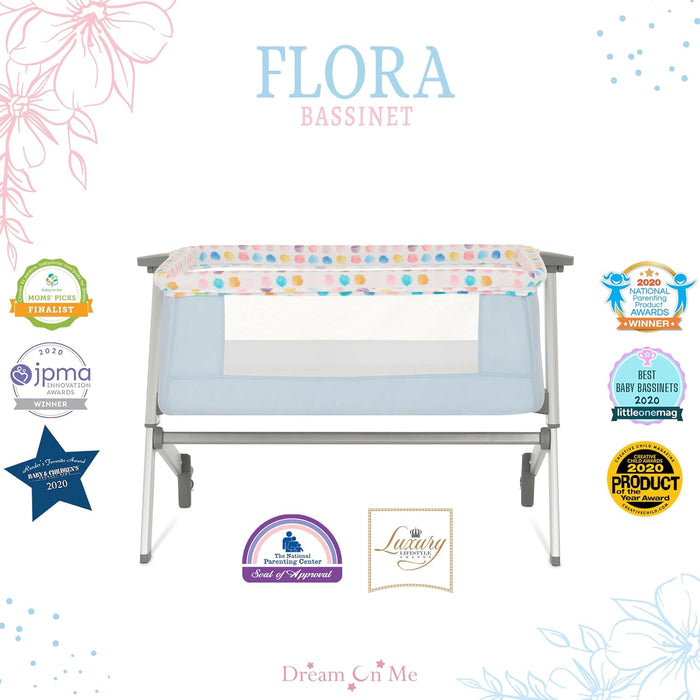 Dream On Me Flora Bassinet – Confetti Blue (3)