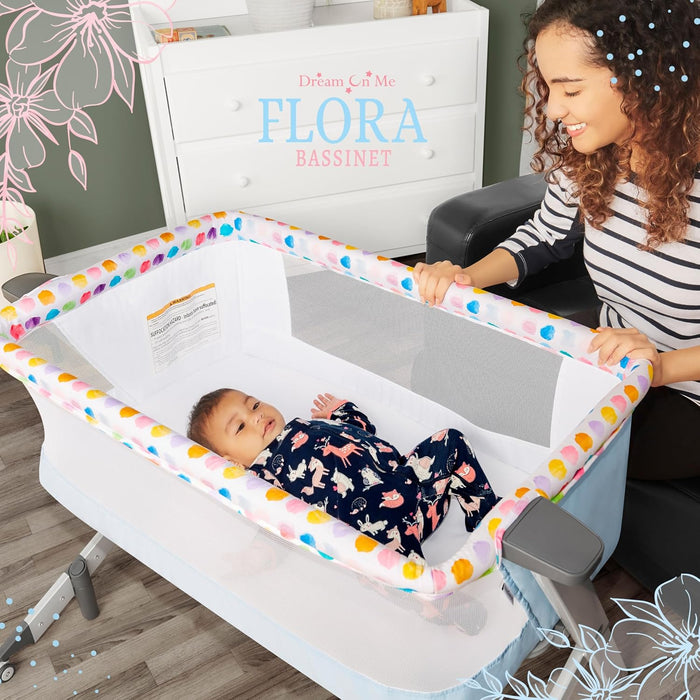 Dream On Me Flora Bassinet – Confetti Blue (4)