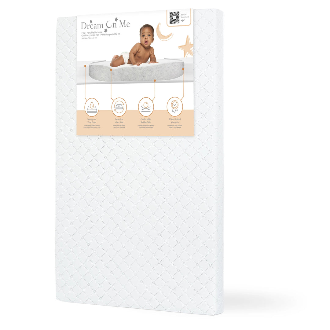 Dream On Me Holly Fiber Portable Mini Crib Mattress – image 2