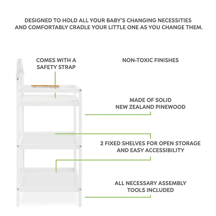 Dream on Me - Jasmine Changing Table - Universal White