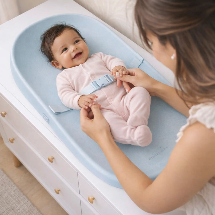 Dream On Me Lotti Love Baby Changing Pad – Raindrop Blue – image 2