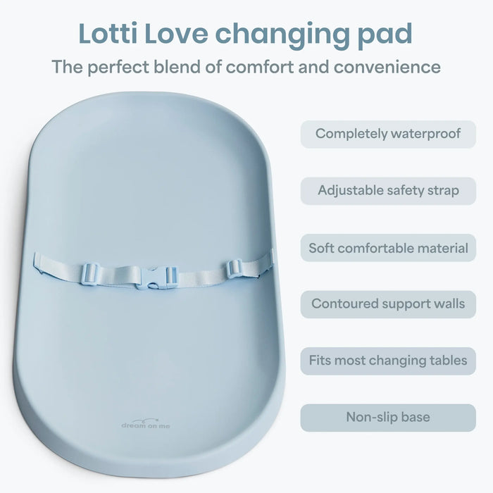 Dream On Me Lotti Love Baby Changing Pad – Raindrop Blue – image 5