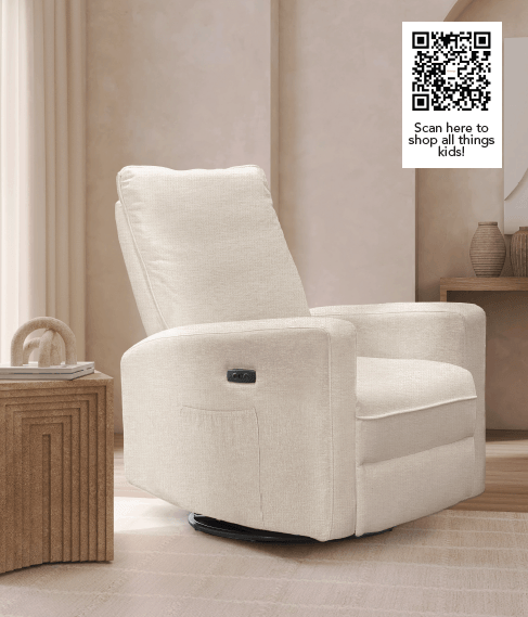 Dream on Me - Paradise Power Glider in Cream by Dream on Me – Power Recliner with USB & Swivel Base