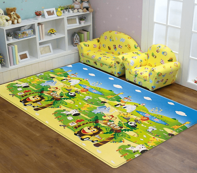 Dwingluer - Dwinguler Baby, Toddler & Kids Playmat - Large, Zoo
