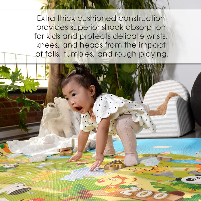 Dwingluer - Dwinguler Baby, Toddler & Kids Playmat - Large, Zoo