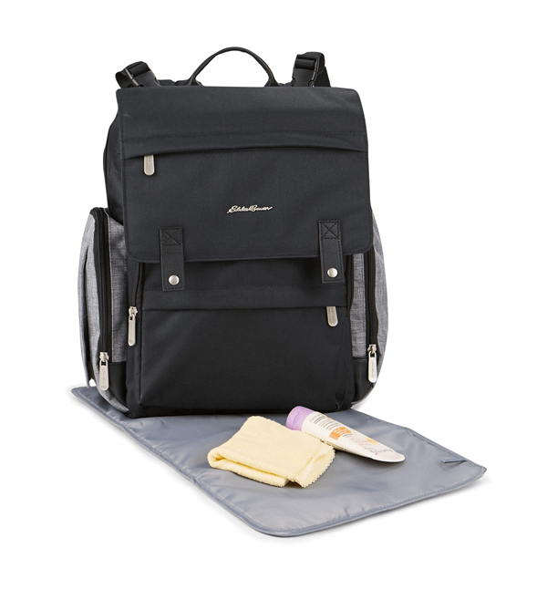 Eddie Bauer - Eddie Bauer Places & Spaces™ Crosstown Backpack Diaper Bag Black