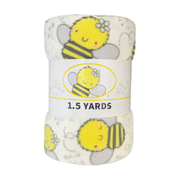 Emma & Mia - Izzy the Bee Cozy Fleece Throw Blanket – 54" x 60"