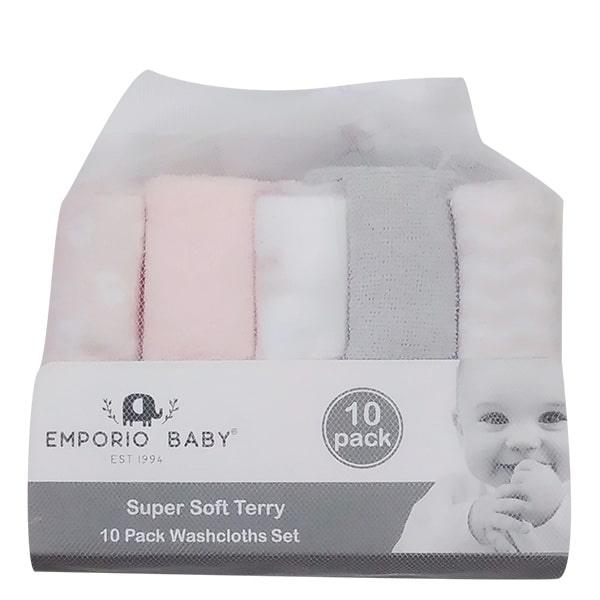 Emporio Baby - Emporio Baby Terry Soft Washcloth Set - 10 Pack