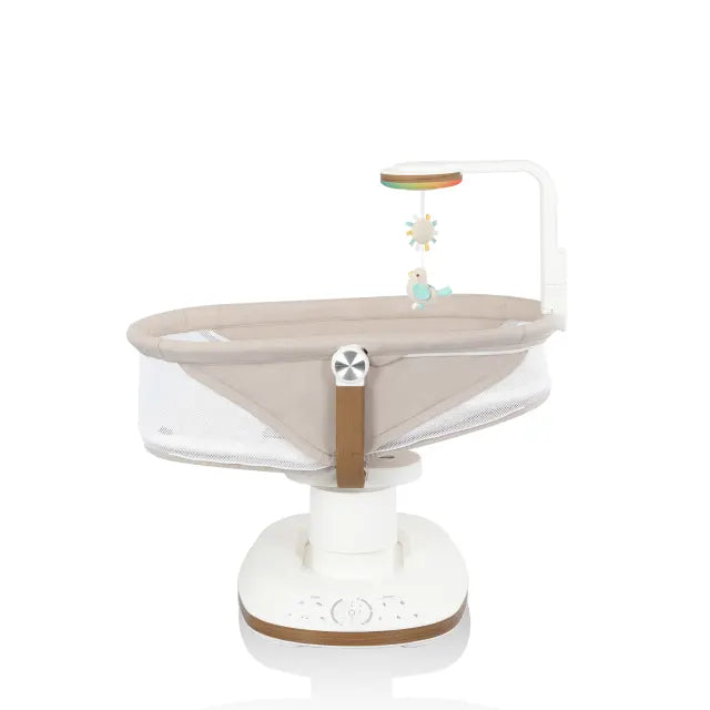 Evenflo® Elara™ 2-in-1 Smart Motion Swing & Soothing Nest with SensorySoothe™ Technology – Coastal Coffee