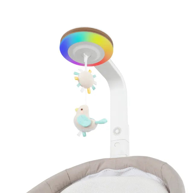 Evenflo® Elara™ 2-in-1 Smart Motion Swing & Soothing Nest with SensorySoothe™ Technology – Coastal Coffee