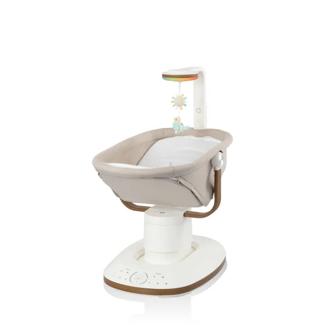 Evenflo® Elara™ 2-in-1 Smart Motion Swing & Soothing Nest with SensorySoothe™ Technology – Coastal Coffee